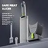 One for All Miniature Manual Stainless Steel Fresh Meat Cutter Chopper for Meat Slicing Strips Dices for Home Kitchen